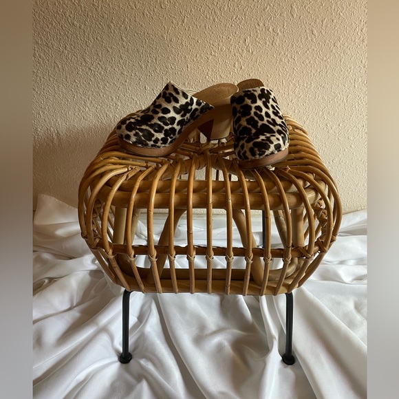Charlotte Stone pony hair leopard clogs. Size 8. - Picture 2 of 7